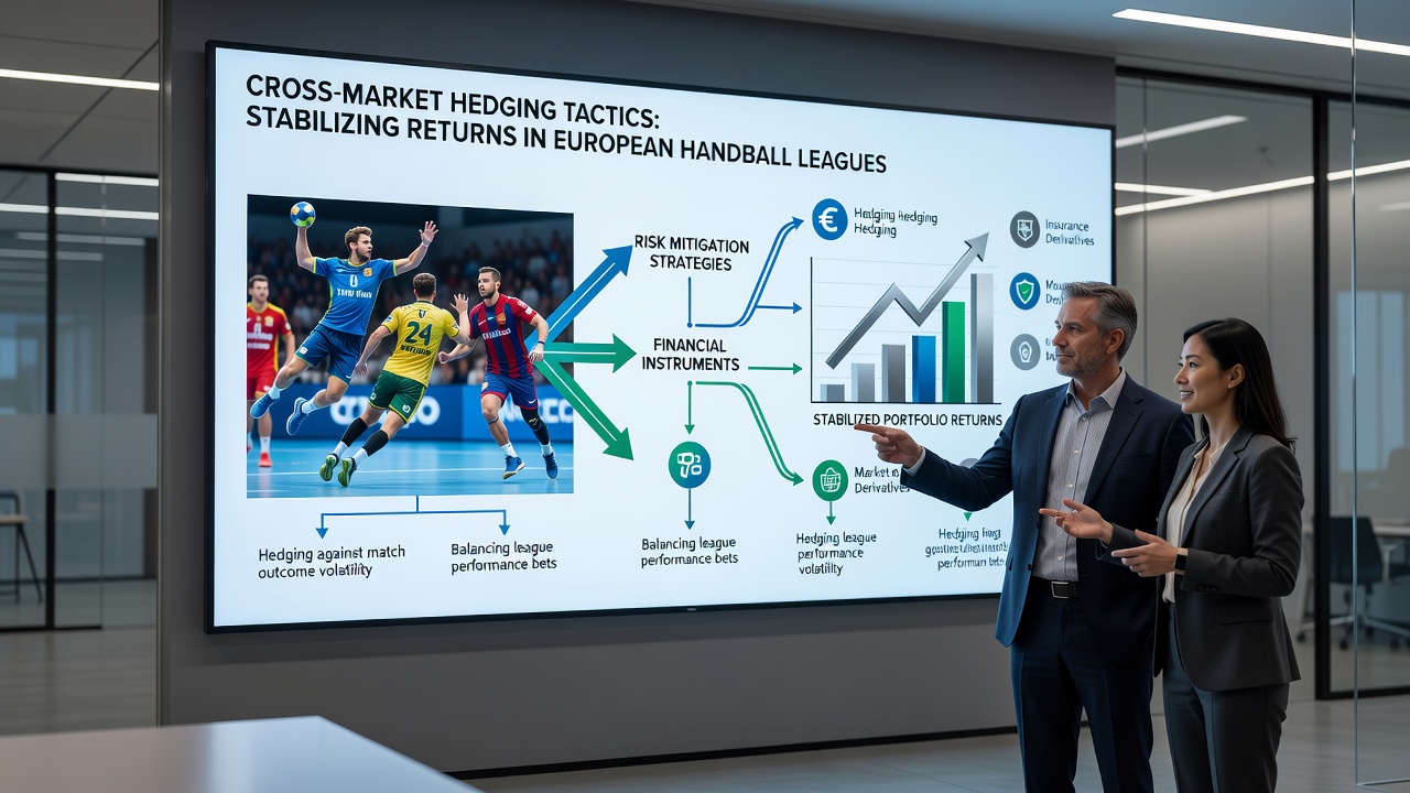 Handball betting data charts displayed on a screen with odds and statistics
