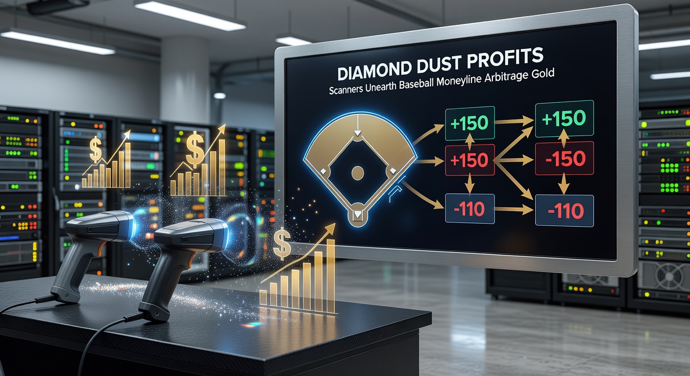 Graph illustrating MLB moneyline arbitrage frequency and average profit margins during the 2026 opening month, with peaks around high-profile divisional rivalries